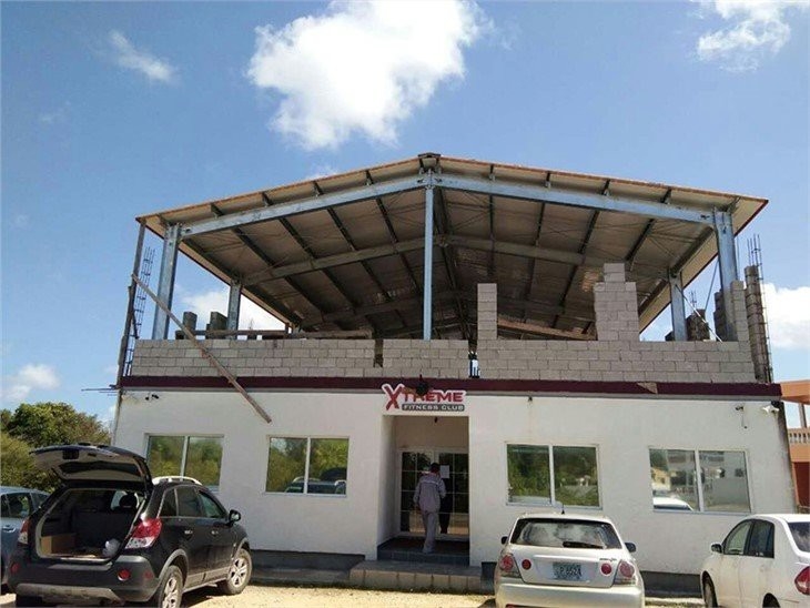 Two Floors Prefab Steel Structure Building With C/Z Purlin
